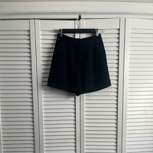Aritzia Black High-Waist Tailored Shorts